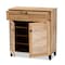 Baxton Studio Coolidge ModernOak Brown Finished Wood 1-Drawer Shoe Storage Cabinet 197-11925-ZORO - alternate 4